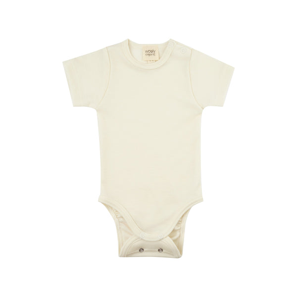 MERINO WOOL/SILK SHORTSLEEVE BODYSUIT