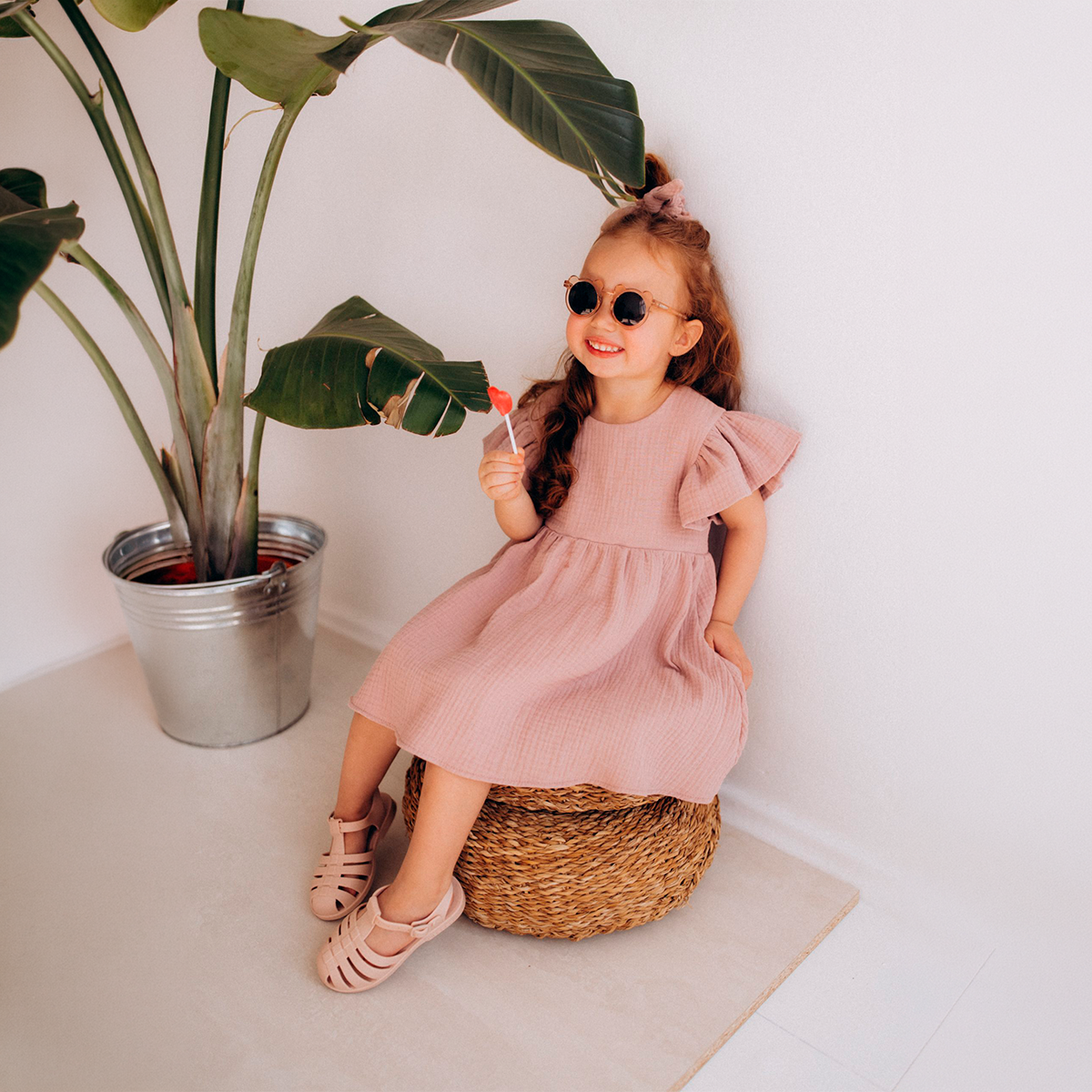 MUSLIN DRESS WITH WINGS