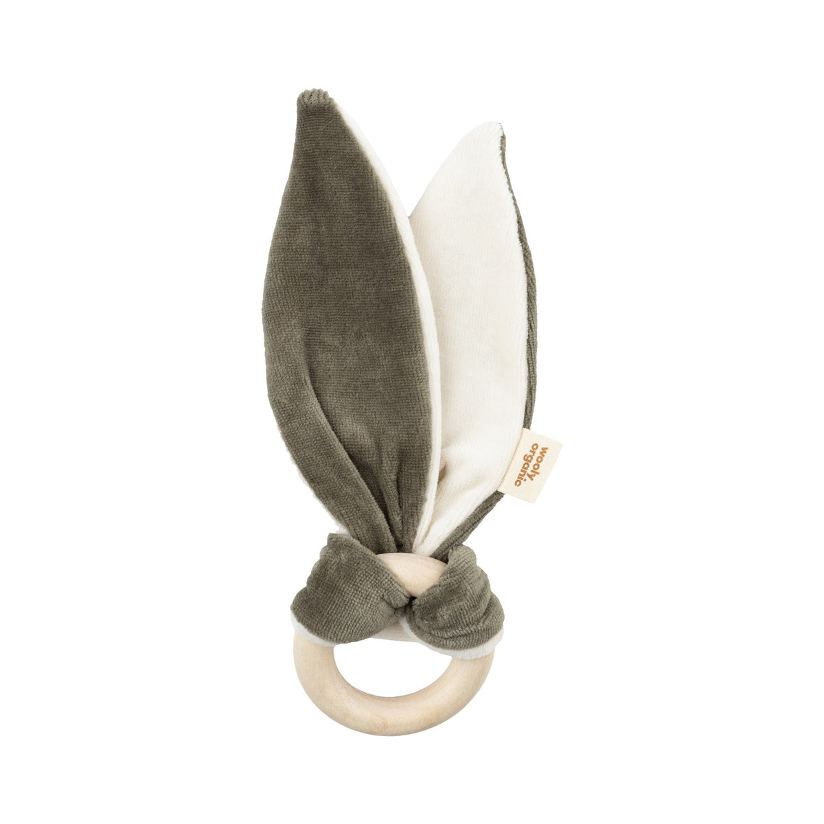 CRINKLE EARS WITH WOODEN RING – GOTS