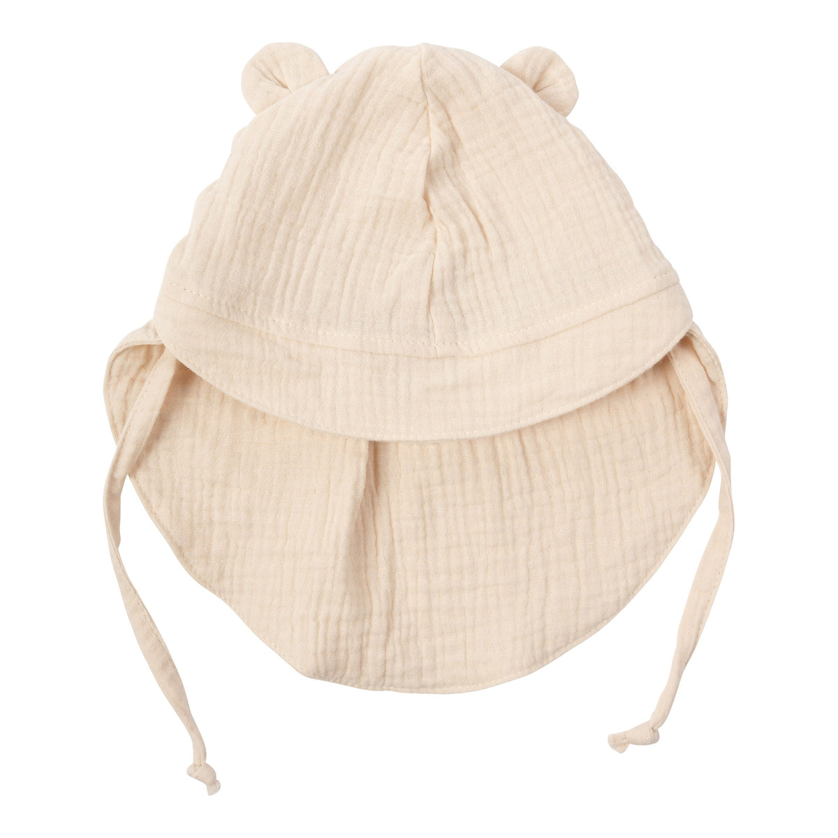 MUSLIN SUN HAT WITH TEDDY EARS