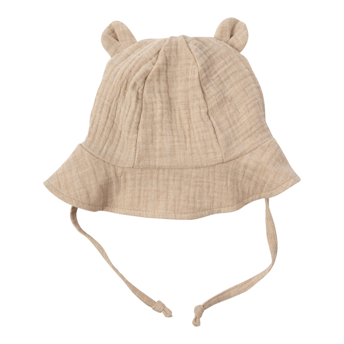 MUSLIN SUN HAT WITH TEDDY EARS