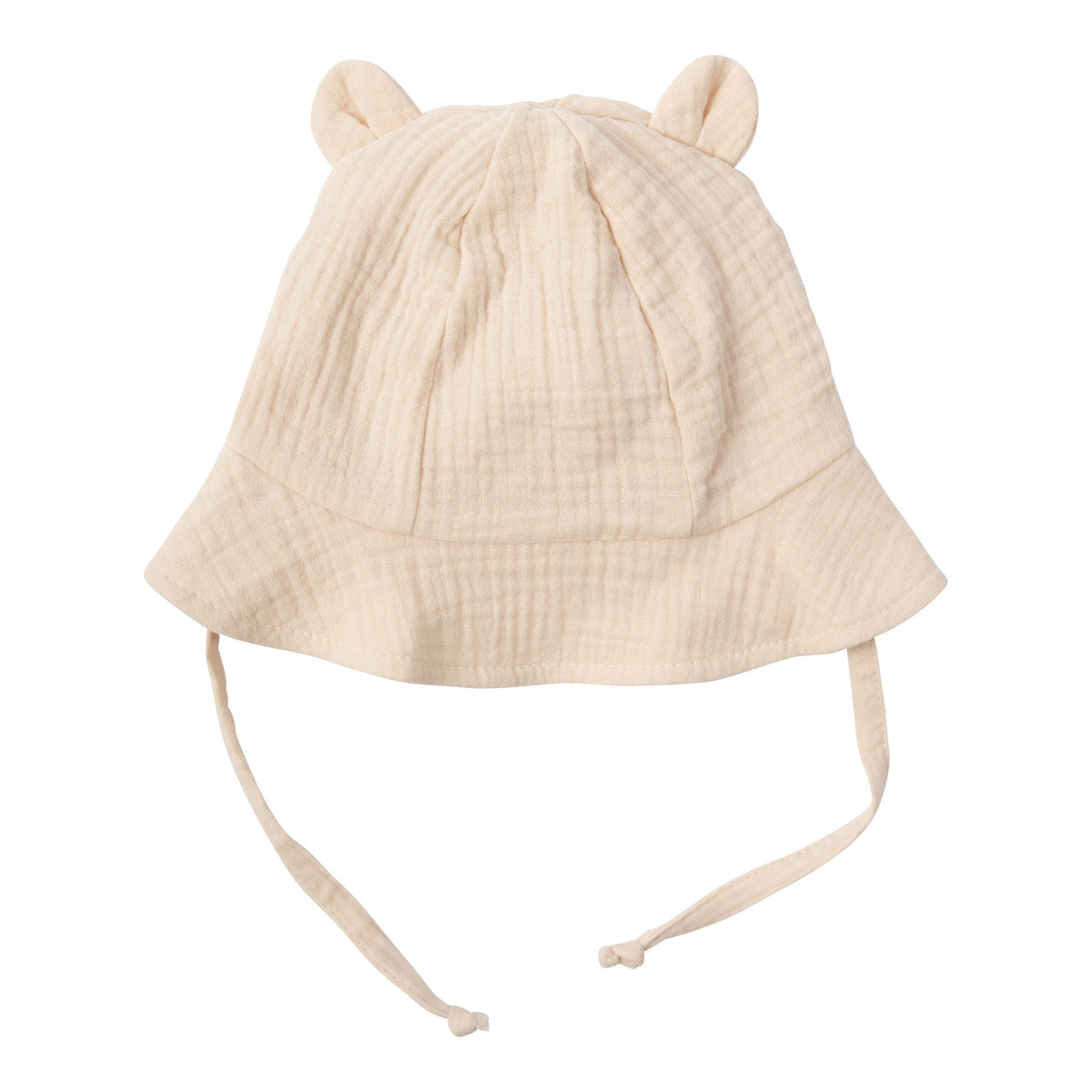 MUSLIN SUN HAT WITH TEDDY EARS