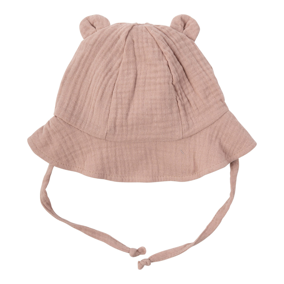 MUSLIN SUN HAT WITH TEDDY EARS