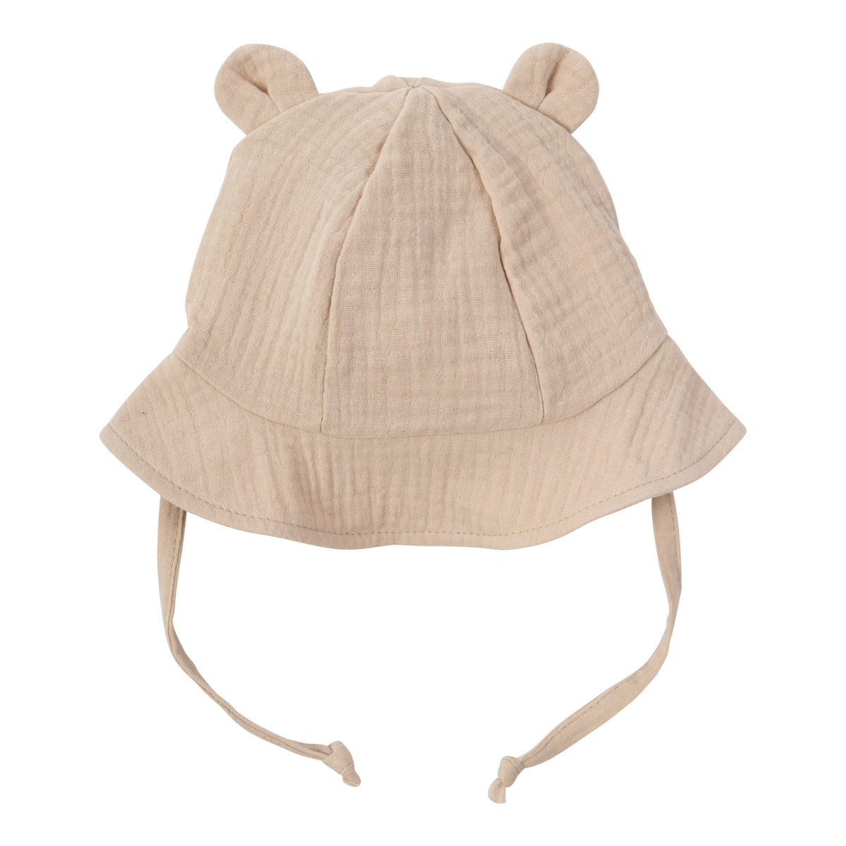 MUSLIN SUN HAT WITH TEDDY EARS