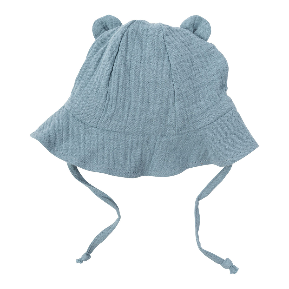 MUSLIN SUN HAT WITH TEDDY EARS