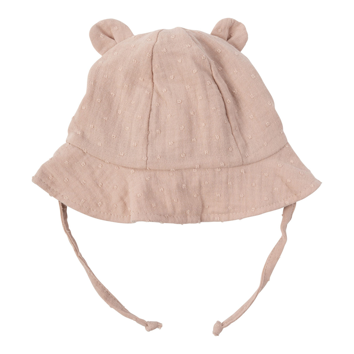 MUSLIN SUN HAT WITH TEDDY EARS