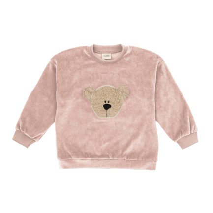 EMBROIDERED VELOUR SWEATER - GOTS - AW25