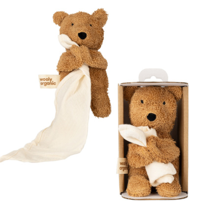 MUSLIN COMFORTER WITH SOFT TOY - TEDDY