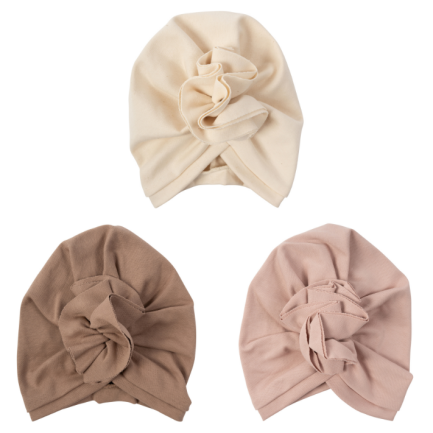 RUFFLE TURBAN HAT - GOTS - SS26