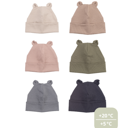 BEANIE WITH TEDDY EARS – GOTS – AW26